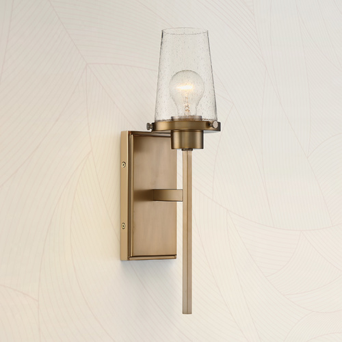 Nuvo Lighting Satco Lighting Rector Burnished Brass Sconce 60/6677
