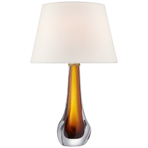 Visual Comfort Signature Collection Julie Neill Christa Table Lamp in Amber Glass by Visual Comfort Signature JN3711AMBL
