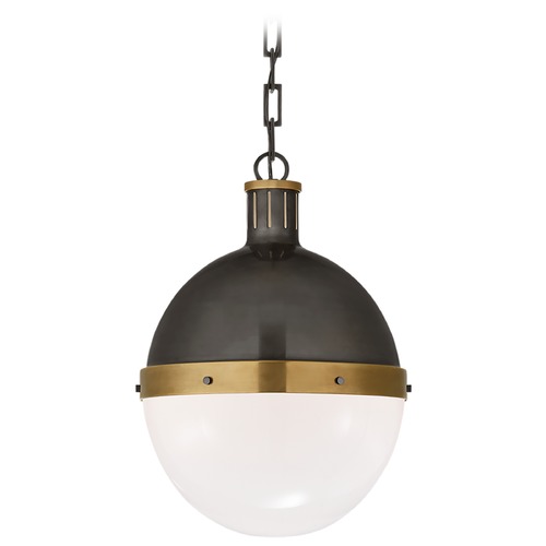 Visual Comfort Signature Collection Thomas OBrien Hicks Large Pendant in Bronze & Brass by Visual Comfort Signature TOB5063BZHABWG