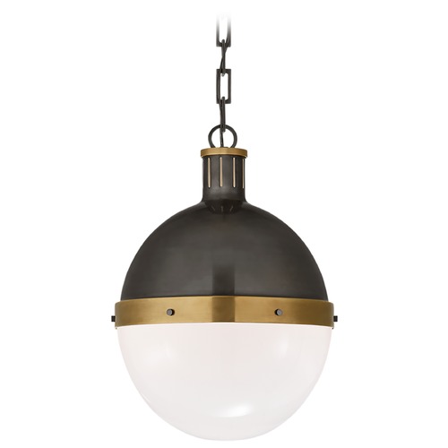 Thomas OBrien Hicks Large Pendant in Bronze & Brass by Visual Comfort Signature