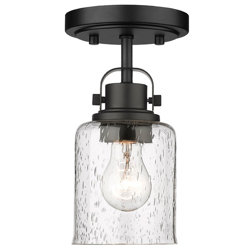 Kinsley Matte Black Semi-Flush Mount by Z-Lite