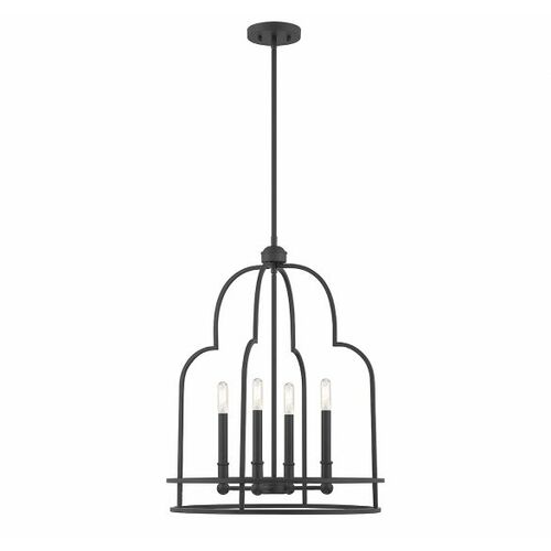 Savoy House Diplomat 4-Light Pendant in Matte Black by Savoy House 3-6612-4-89