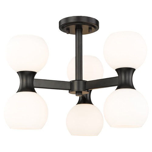 Z-Lite Artemis Matte Black Semi-Flushmount Light