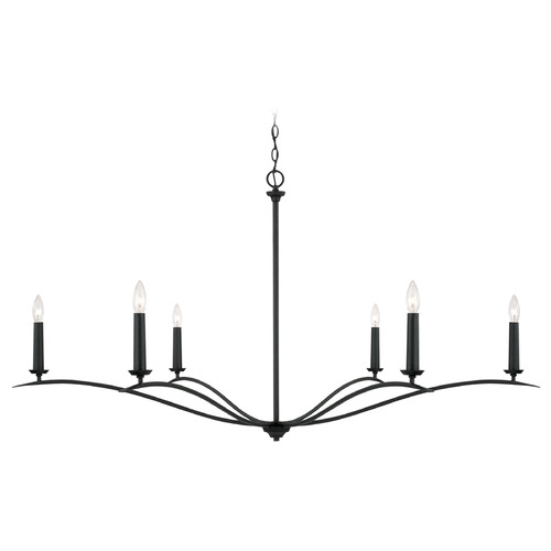 Grady 6-Light Chandelier in Black Iron by Capital Lighting