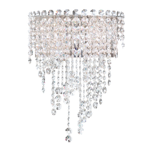 Schonbek Worldwide Lighting Chantant Polished Stainless Steel Sconce