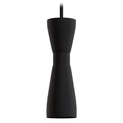 Hunter Fan Company Zola Matte Black Mini-Pendant Light with Conical Shade
