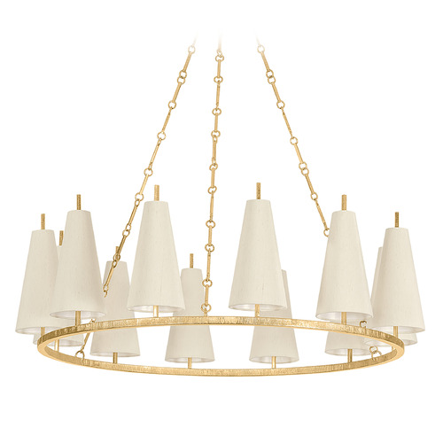 Corbett Lighting Tirana Vintage Gold Leaf Chandelier