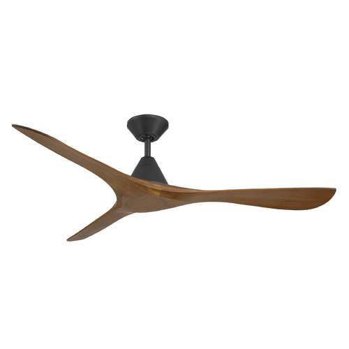 Modern Forms Carve Matte Black & Distressed Koa Ceiling Fan Without Light