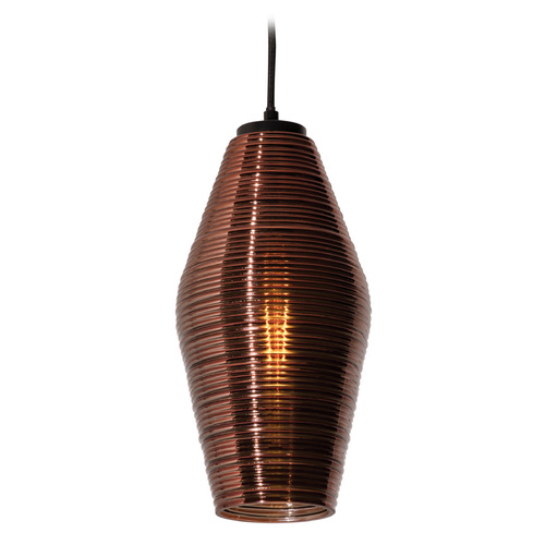 AFX Lighting Afx Lighting Mila Black Mini-Pendant Light with Oblong Shade MLAP13CP