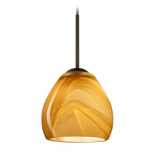 Besa Lighting Besa Lighting Bolla Bronze Mini-Pendant Light 1BT-4122HN-BR