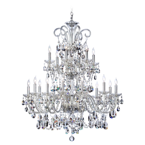 Bohemian Katerina 18-Light Crystal Chandelier in Chrome by Quorum Lighting