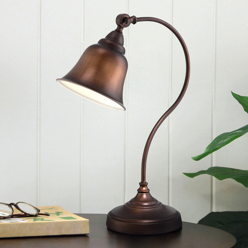Gianna Antique Copper Desk Lamp by Lite Source Lighting