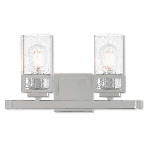 Livex Lighting Seeded Glass Bathroom Light Chrome Livex Lighting 10152-05