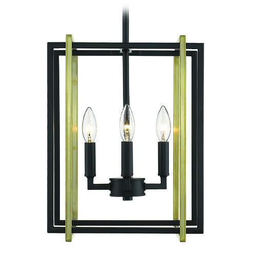 Golden Lighting Tribeca Black Mini Chandelier by Golden Lighting 6070-4BLK-AB