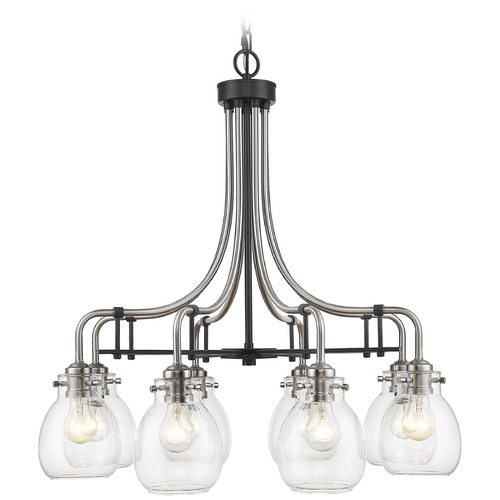 Z-Lite Kraken Matte Black & Brushed Nickel Chandelier by Z-Lite 466-8MB-BN