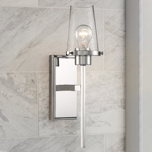 Rector Polished Nickel Sconce by Nuvo Lighting