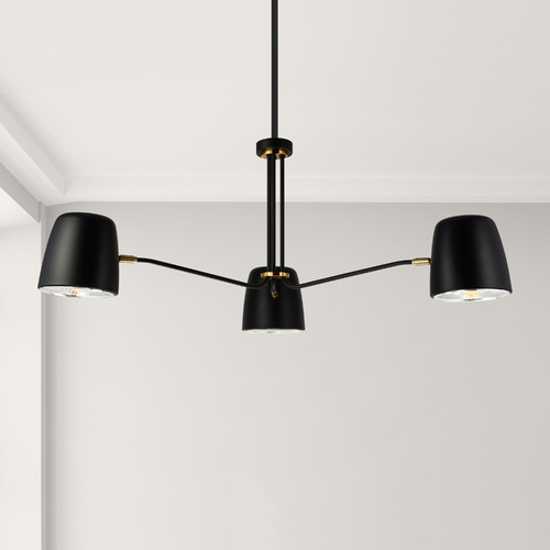 Matteo Lighting Luca Black Chandelier by Matteo Lighting C73703BK