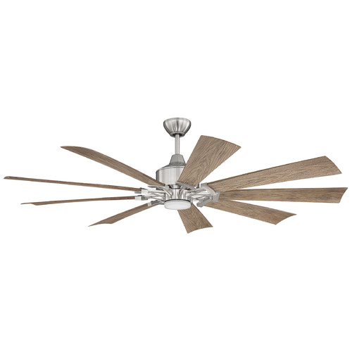 Craftmade Lighting Eastwood 60-Inch Damp LED Fan in Brushed Nickel by Craftmade Lighting EAS60BNK9