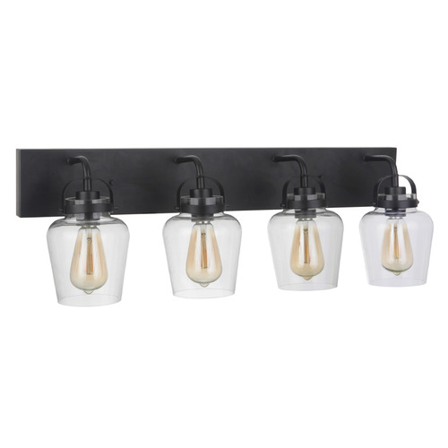 Trystan Flat Black Bathroom Light by Craftmade Lighting