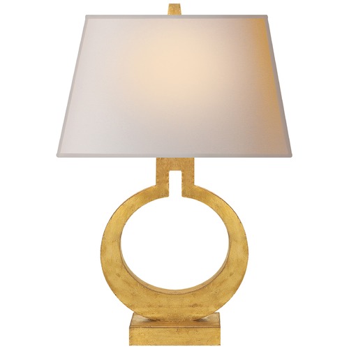 Visual Comfort Signature Collection E.F. Chapman Ring Form Small Table Lamp in Gild by Visual Comfort Signature CHA8969GNP