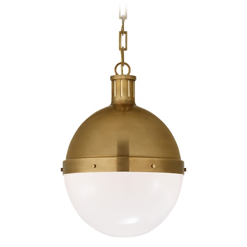 Thomas OBrien Hicks Large Pendant in Antique Brass by Visual Comfort Signature