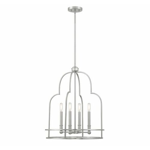 Diplomat 4-Light Pendant in Satin Nickel by Savoy House