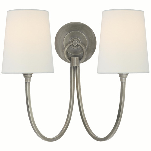 Visual Comfort Signature Collection Thomas O'brien Reed Antique Nickel Sconce