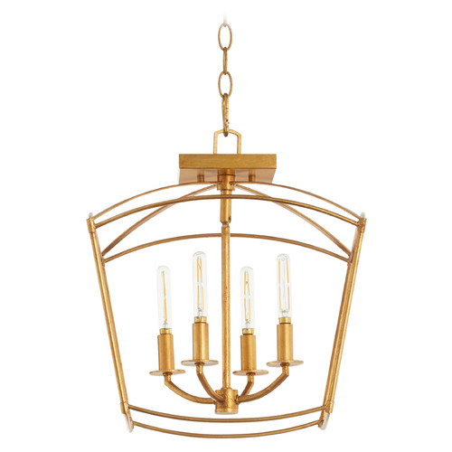 Mantle Gold Leaf Pendant by Quorum Lighting