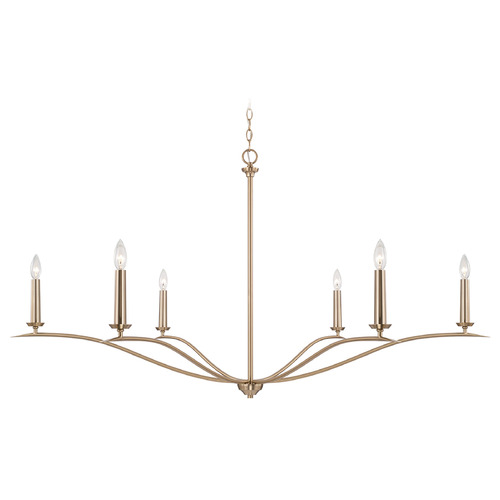 Capital Lighting Grady 6-Light Chandelier in Matte Brass by Capital Lighting 450661MA