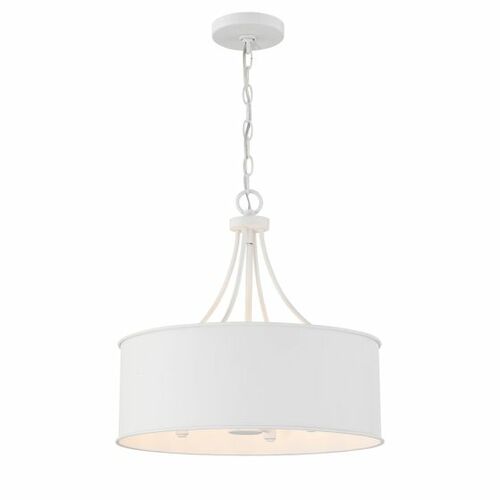 18-Inch Pendant in Bisque White by Meridian