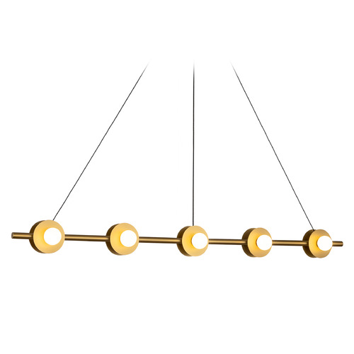 Kuzco Lighting Elixir Brushed Gold LED Island Light with Globe Shade