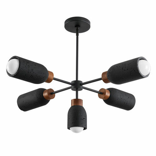 Maxim Lighting Pompeii 5-Light Pendant in Matte Black by Maxim Lighting 10625LVBK