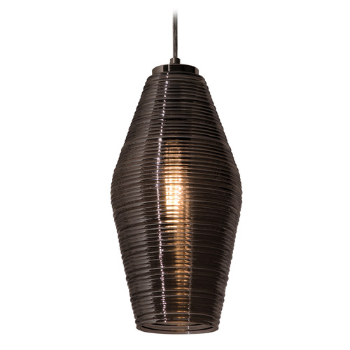 Afx Lighting Mila Satin Nickel Mini-Pendant Light with Oblong Shade