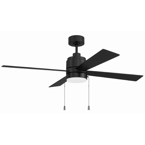 Craftmade Lighting Mccoy Flat Black LED Ceiling Fan with Light