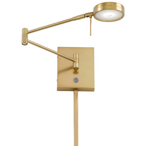 George's Reading Room LED Swing Arm Lamp in Honey Gold by George Kovacs