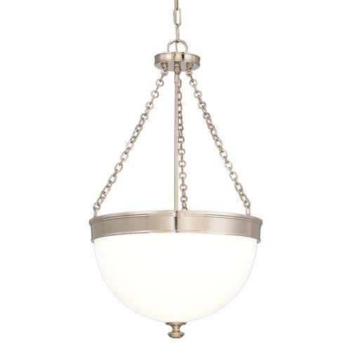 Hudson Valley Lighting Barrington Pendant in Polished Nickel by Hudson Valley Lighting 327-PN