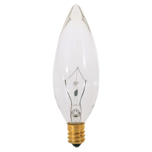 Satco Lighting Incandescent Flame Light Bulb Candelabra Base 120V by Satco S3230