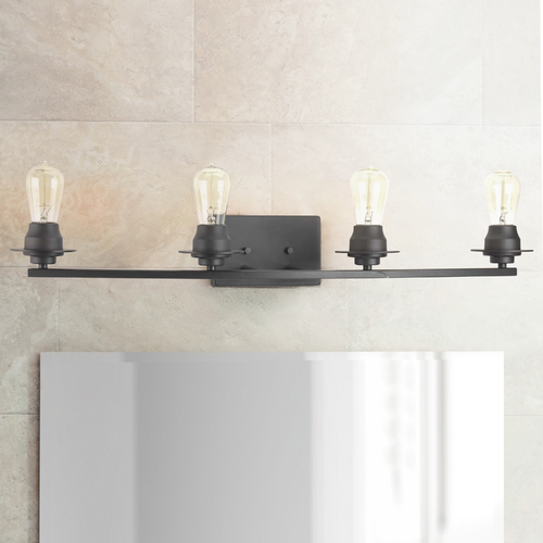 Progress Lighting Debut Graphite 4-Light Bathroom Light by Progress Lighting P300011-143