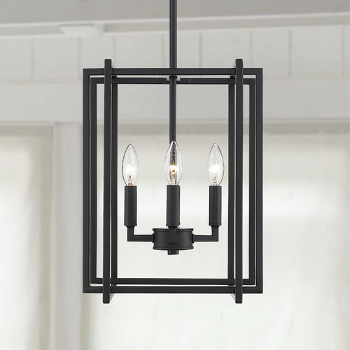 Golden Lighting Tribeca Black Chandelier by Golden Lighting 6070-4BLK-BLK