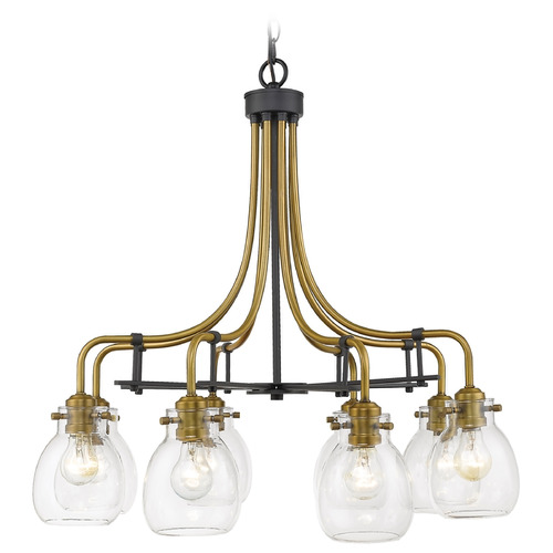 Z-Lite Kraken Matte Black & Olde Brass Chandelier by Z-Lite 466-8MB-OBR