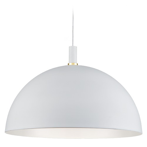 Kuzco Lighting Archibald White & Gold Pendant by Kuzco Lighting 492332-WH/GD