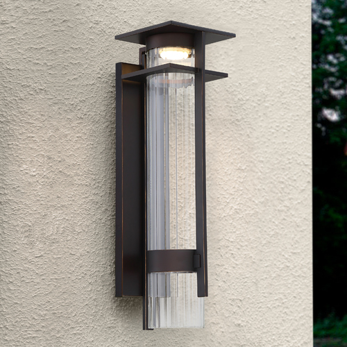 Kittner Oil Rubbed Bronze with Gold Highlights LED Outdoor Wall Light by Minka Lavery