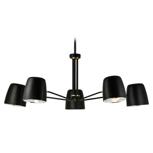 Luca Black Chandelier by Matteo Lighting