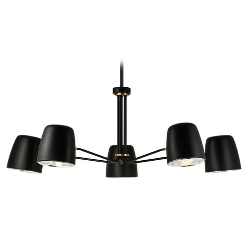 Matteo Lighting Luca Black Chandelier by Matteo Lighting C73705BK