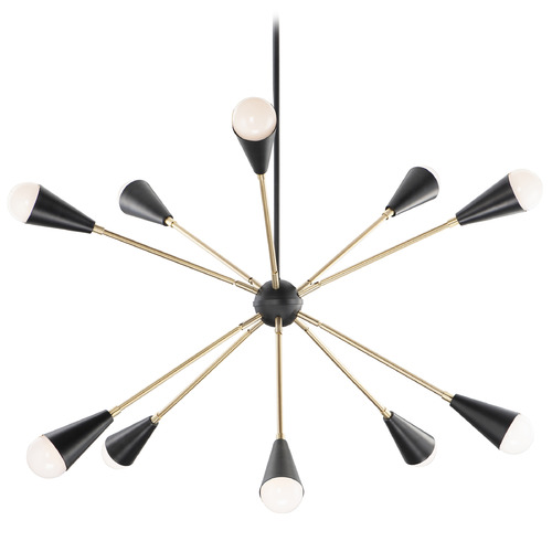 Maxim Lighting Lovell Black & Satin Brass Pendant Light
