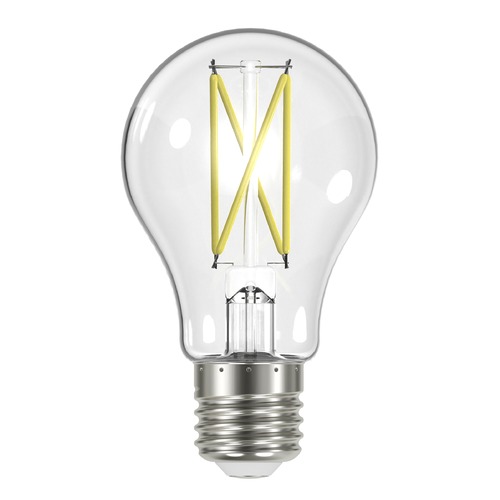 LED 8W A19 Clear Medium Base 2700K Dimmable by Satco Lighting