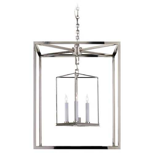 Visual Comfort Signature Collection E.F. Chapman Osborne Lantern in Polished Nickel by Visual Comfort Signature CHC2217PN