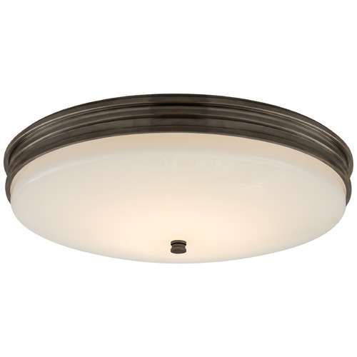 Visual Comfort Signature Collection Chapman & Myers Launceton LED Flush Mount in Bronze by Visual Comfort Signature CHC4603BZWG