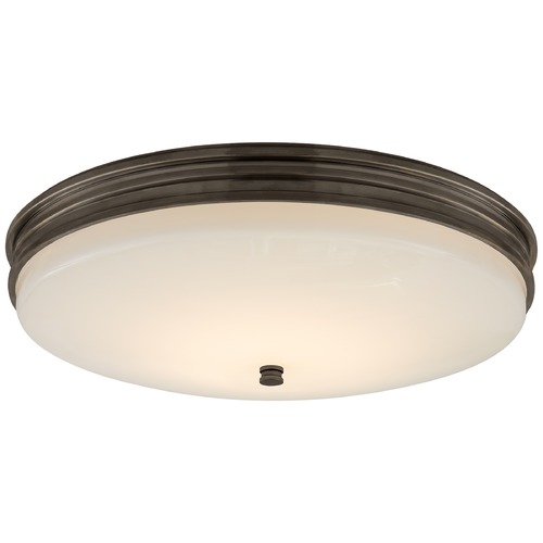 Chapman & Myers Launceton LED Flush Mount in Bronze by Visual Comfort Signature
