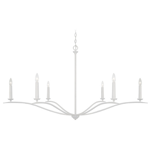 Capital Lighting Grady 6-Light Chandelier in Textured White by Capital Lighting 450661XW